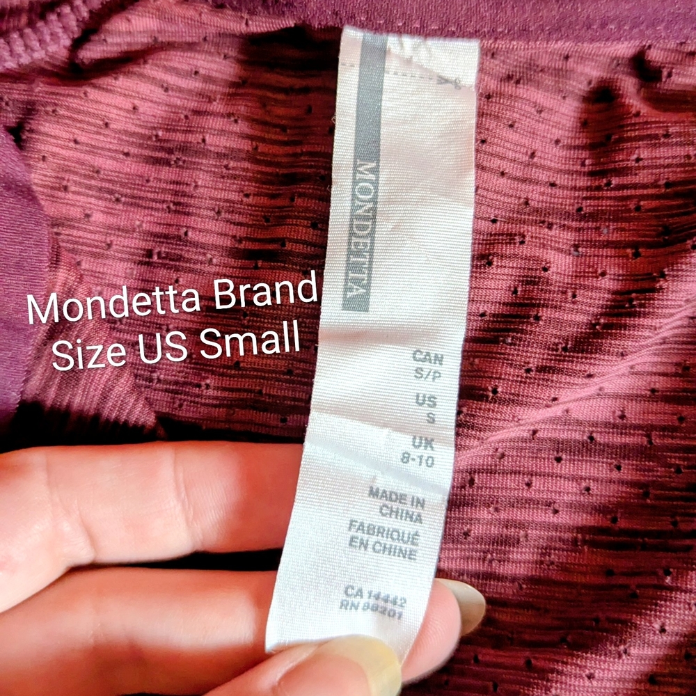 Size Small, Mondetta Mauve Quarter-Zip Long Sleeve Shirt, EUC - Picture 3 of 15